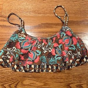 Maaji bikini top with adjustable straps and shelf bra support built in size sm